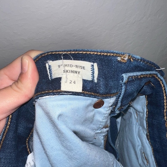 Madewell Raw Hem 9” Midrise Skinny Jeans Size 24 - Picture 8 of 8